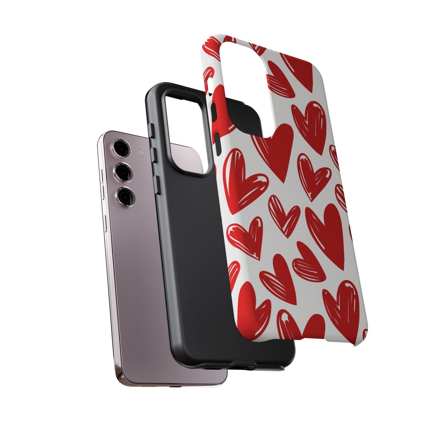 Playful Heart Sketch Design – Samsung Galaxy Case - BOGO Cases