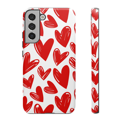 Playful Heart Sketch Design – Samsung Galaxy Case - BOGO Cases