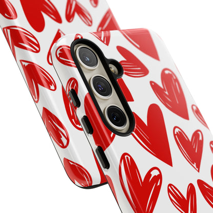 Playful Heart Sketch Design – Samsung Galaxy Case - BOGO Cases