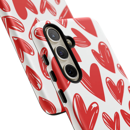 Playful Heart Sketch Design – Samsung Galaxy Case - BOGO Cases