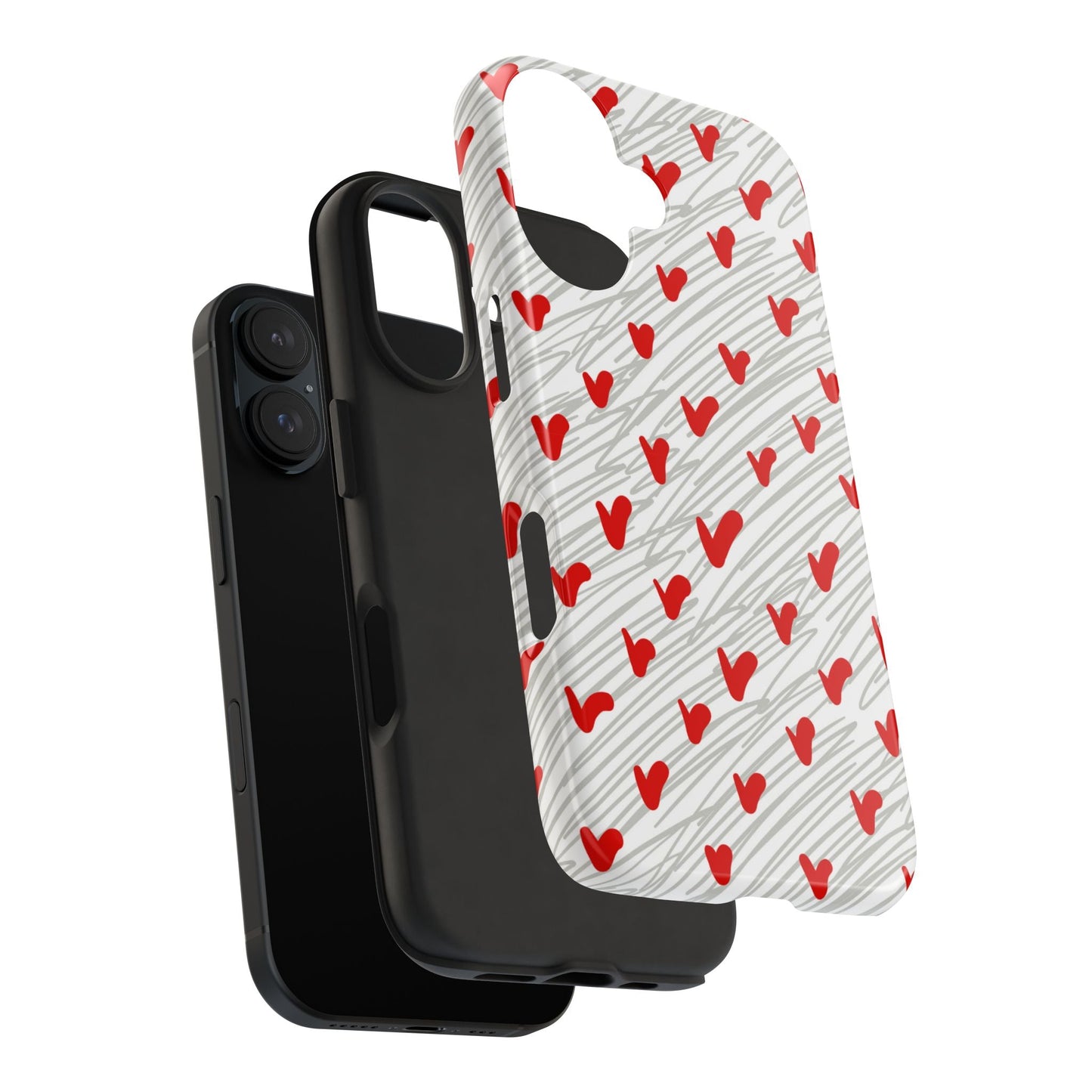 Playful Hearts & Spirals – iPhone Case - BOGO Cases