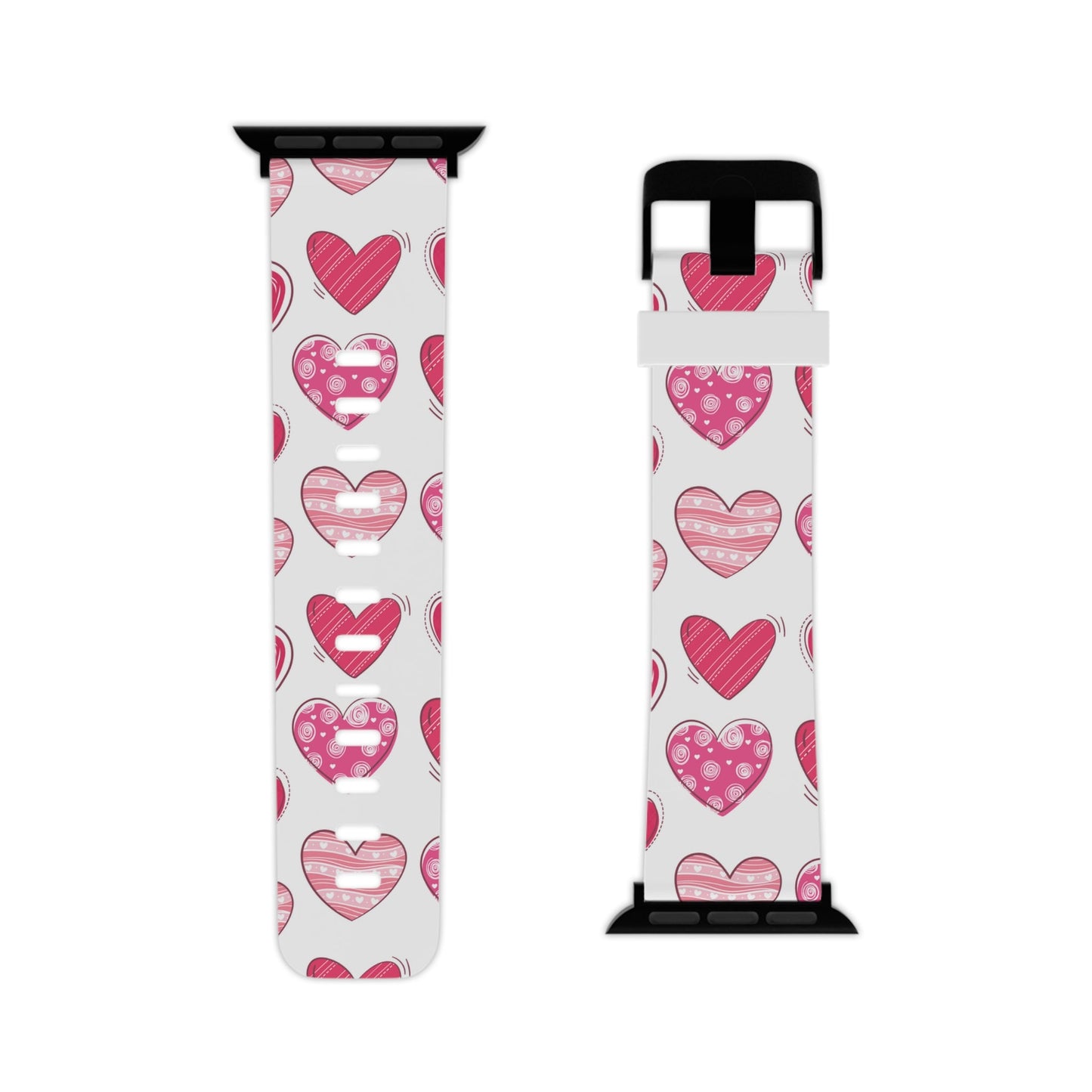  Playful Pink Hearts Apple Watch Band - BOGO Cases