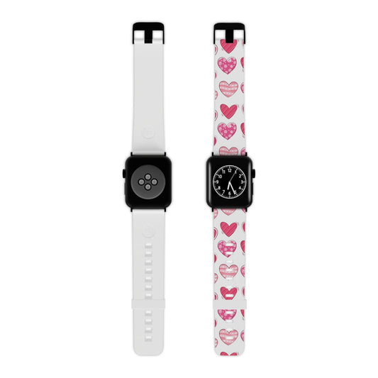  Playful Pink Hearts Apple Watch Band - BOGO Cases