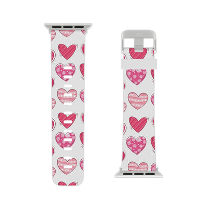  Playful Pink Hearts Apple Watch Band - BOGO Cases