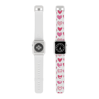  Playful Pink Hearts Apple Watch Band - BOGO Cases