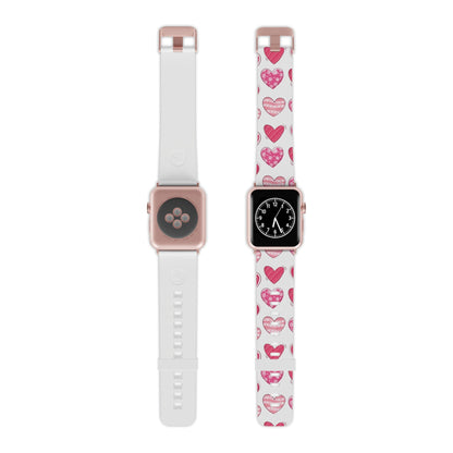  Playful Pink Hearts Apple Watch Band - BOGO Cases
