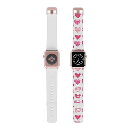  Playful Pink Hearts Apple Watch Band - BOGO Cases