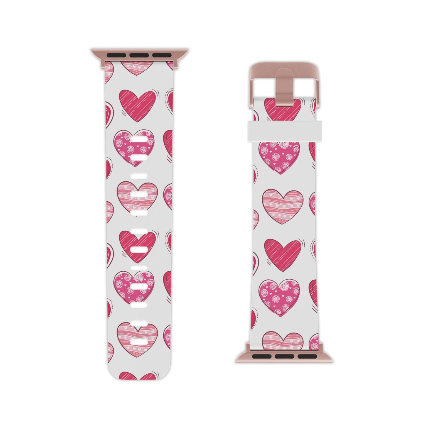  Playful Pink Hearts Apple Watch Band - BOGO Cases