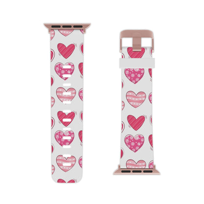  Playful Pink Hearts Apple Watch Band - BOGO Cases