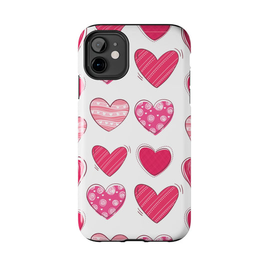 Playful Pink Hearts – iPhone Series Case - BOGO Cases