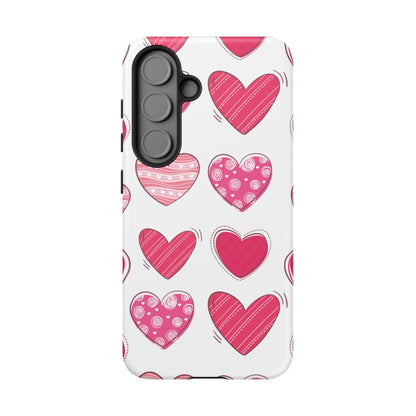 Playful Pink Hearts – Samsung Galaxy Case - BOGO Cases