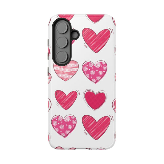 Playful Pink Hearts – Samsung Galaxy Case - BOGO Cases
