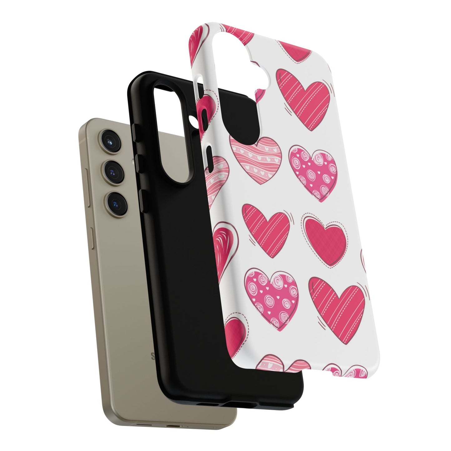 Playful Pink Hearts – Samsung Galaxy Case - BOGO Cases