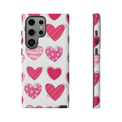 Playful Pink Hearts – Samsung Galaxy Case - BOGO Cases