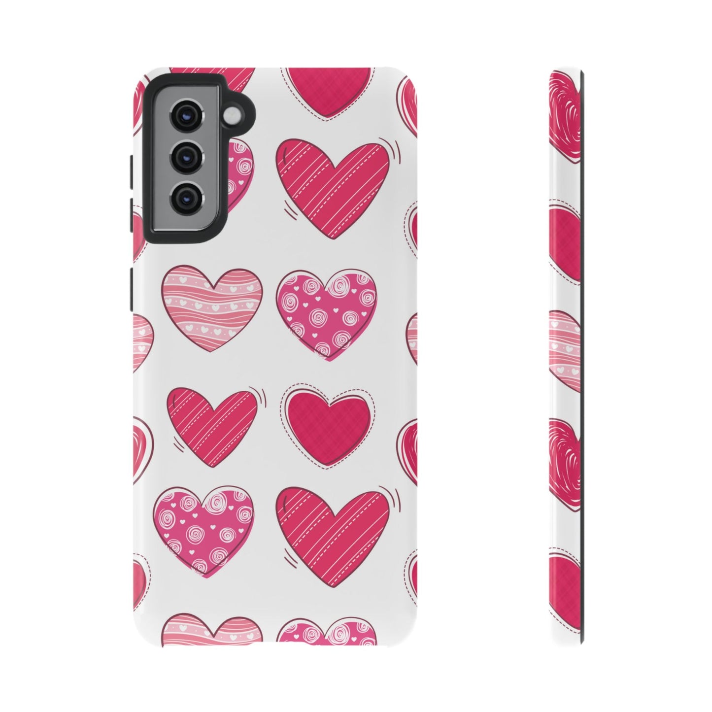 Playful Pink Hearts – Samsung Galaxy Case - BOGO Cases