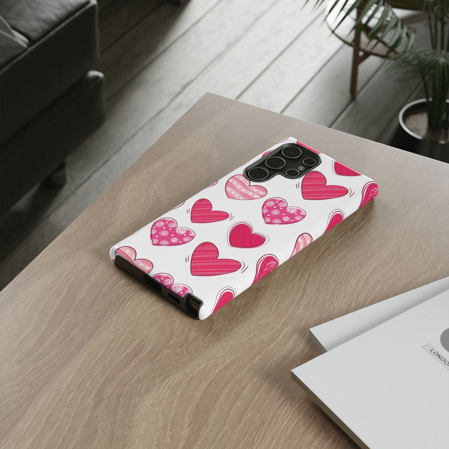 Playful Pink Hearts – Samsung Galaxy Case - BOGO Cases