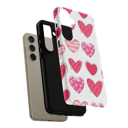Playful Pink Hearts – Samsung Galaxy Case - BOGO Cases