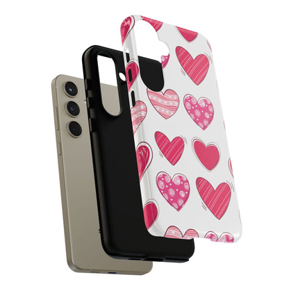 Playful Pink Hearts – Samsung Galaxy Case - BOGO Cases