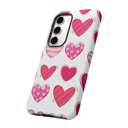 Playful Pink Hearts – Samsung Galaxy Case - BOGO Cases