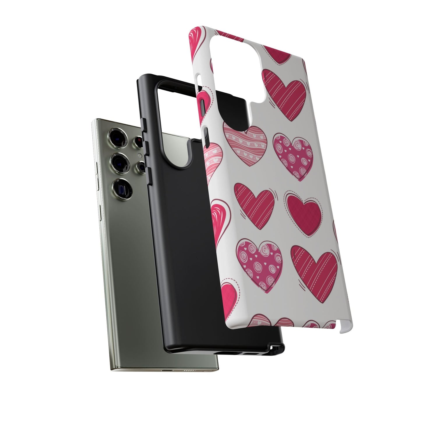 Playful Pink Hearts – Samsung Galaxy Case - BOGO Cases