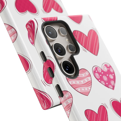 Playful Pink Hearts – Samsung Galaxy Case - BOGO Cases