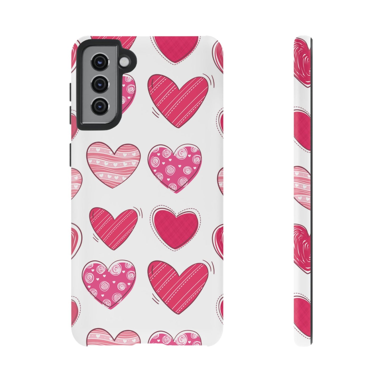 Playful Pink Hearts – Samsung Galaxy Case - BOGO Cases