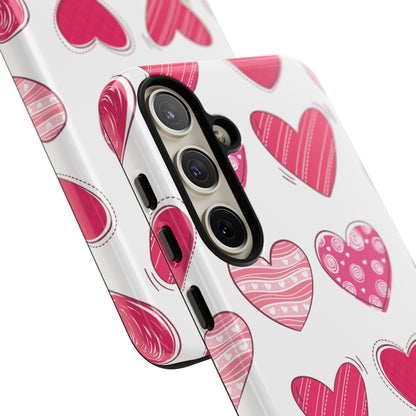 Playful Pink Hearts – Samsung Galaxy Case - BOGO Cases