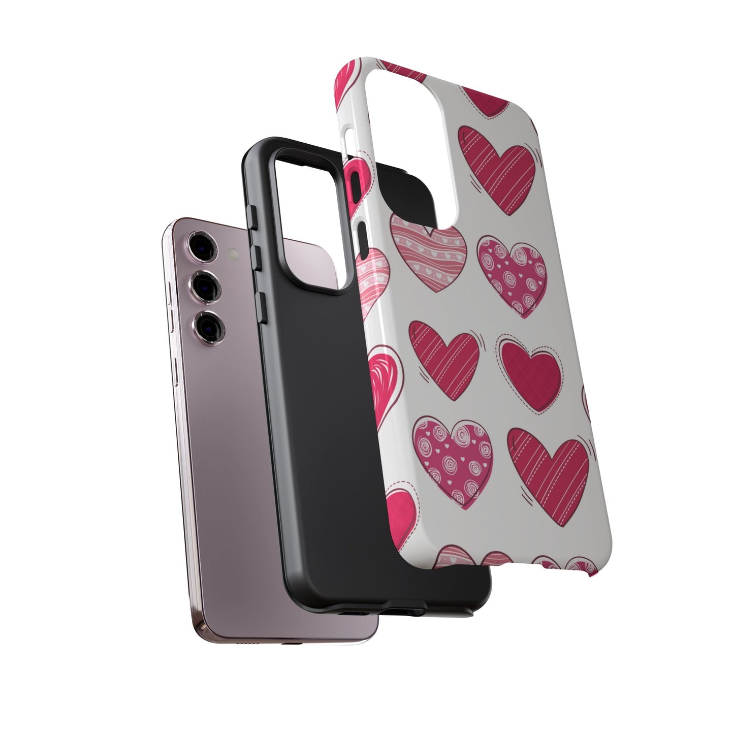 Playful Pink Hearts – Samsung Galaxy Case - BOGO Cases