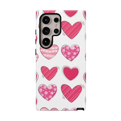 Playful Pink Hearts – Samsung Galaxy Case - BOGO Cases