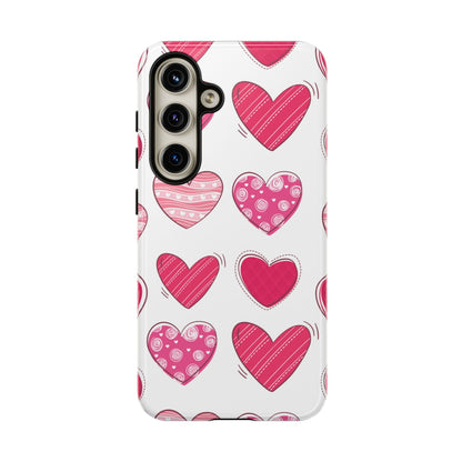 Playful Pink Hearts – Samsung Galaxy Case - BOGO Cases