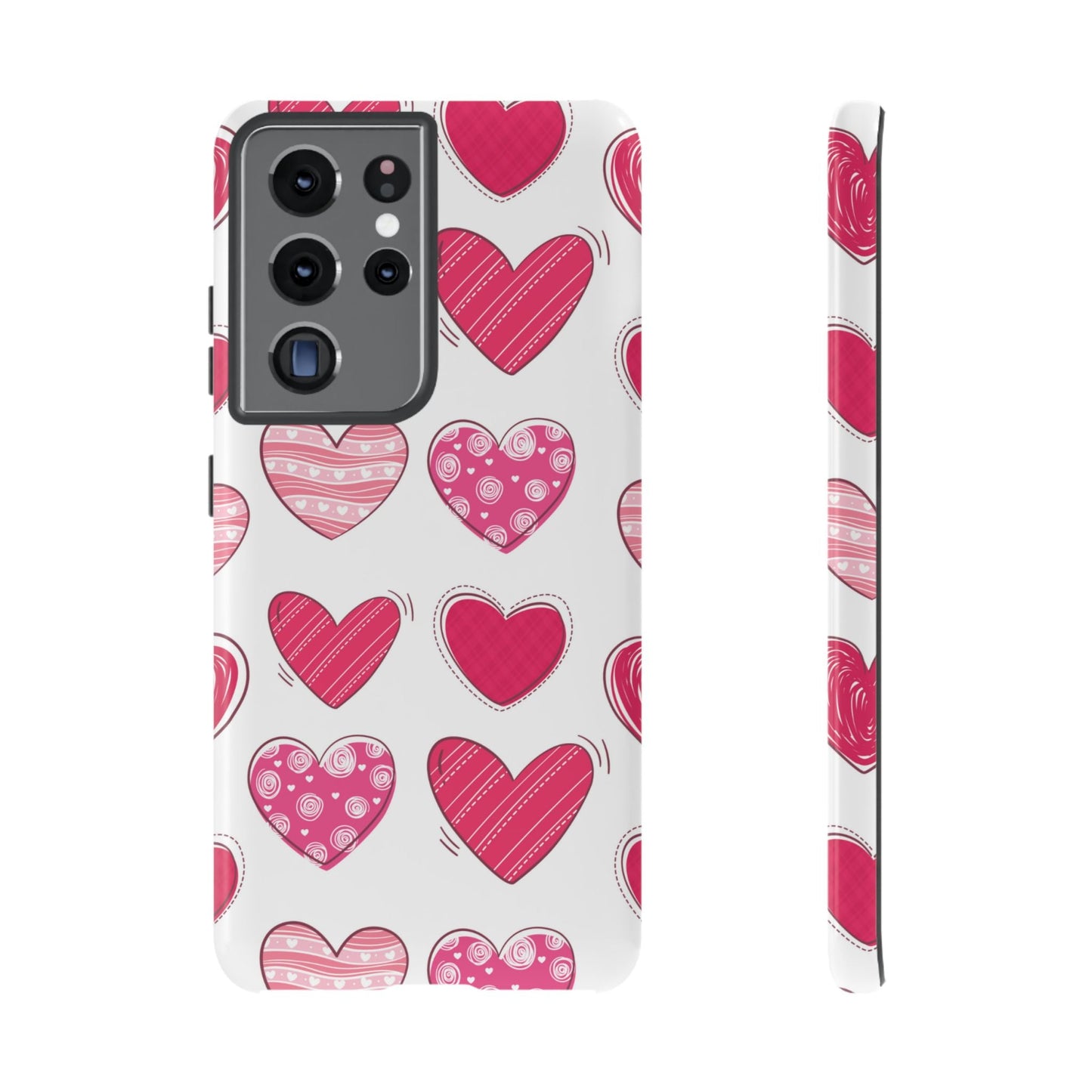 Playful Pink Hearts – Samsung Galaxy Case - BOGO Cases