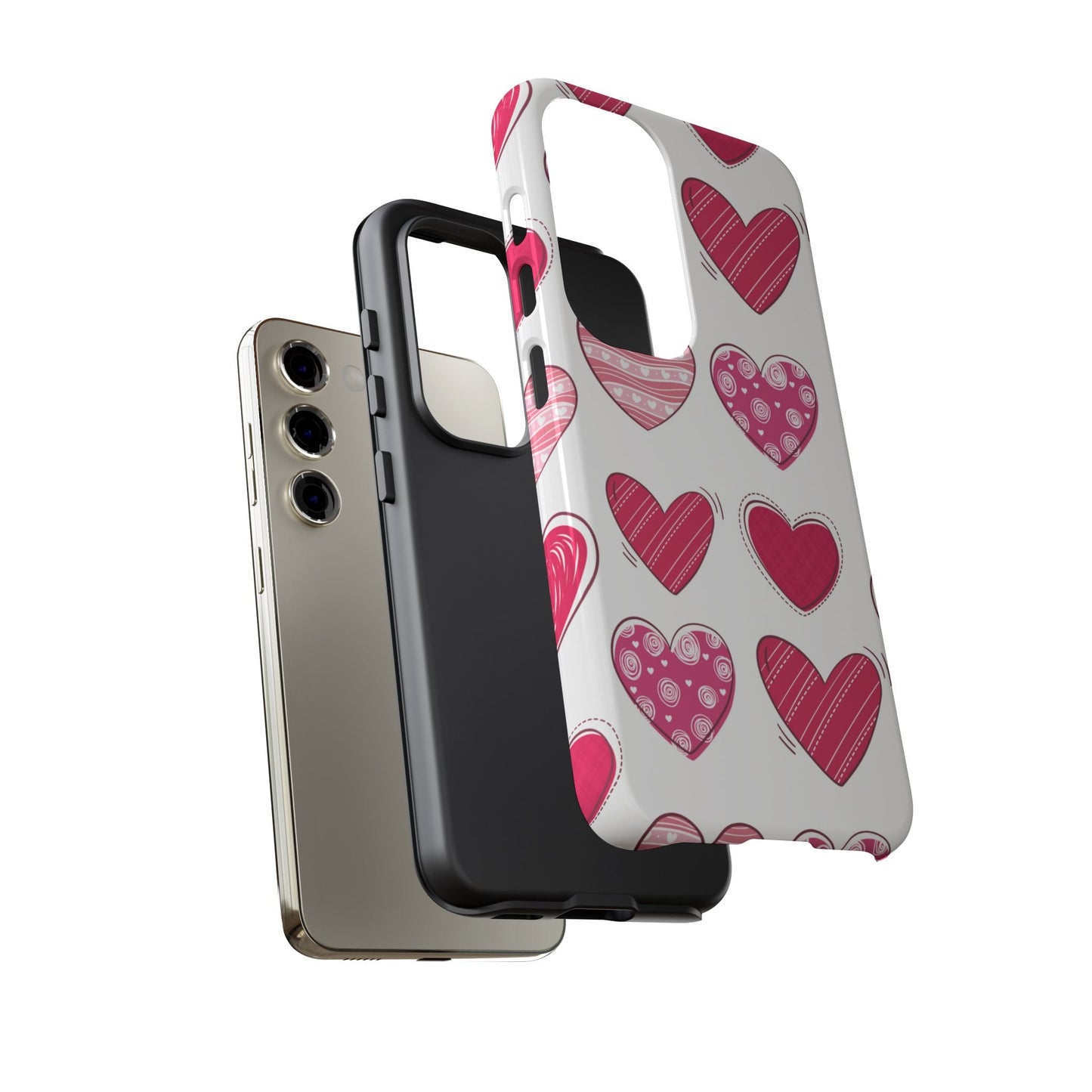 Playful Pink Hearts – Samsung Galaxy Case - BOGO Cases