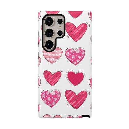 Playful Pink Hearts – Samsung Galaxy Case - BOGO Cases