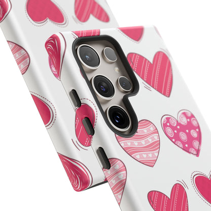 Playful Pink Hearts – Samsung Galaxy Case - BOGO Cases