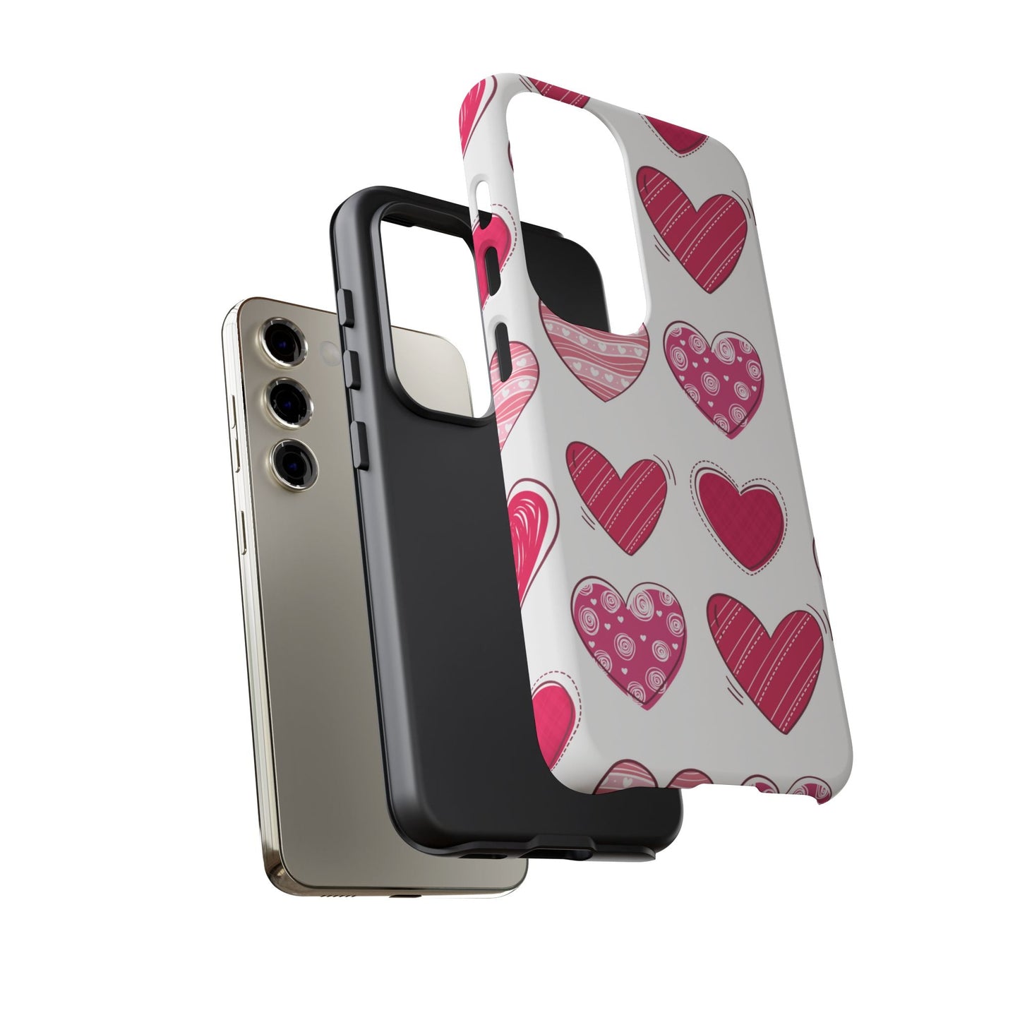 Playful Pink Hearts – Samsung Galaxy Case - BOGO Cases