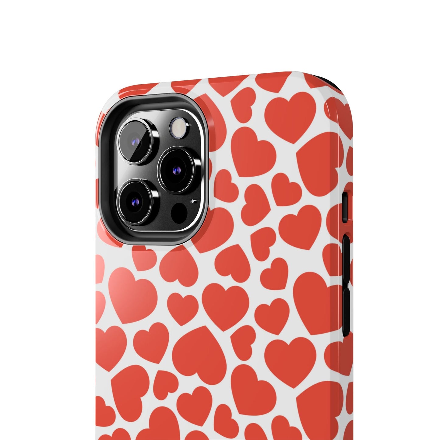 Playful White Hearts on Red iPhone Case - BOGO Cases