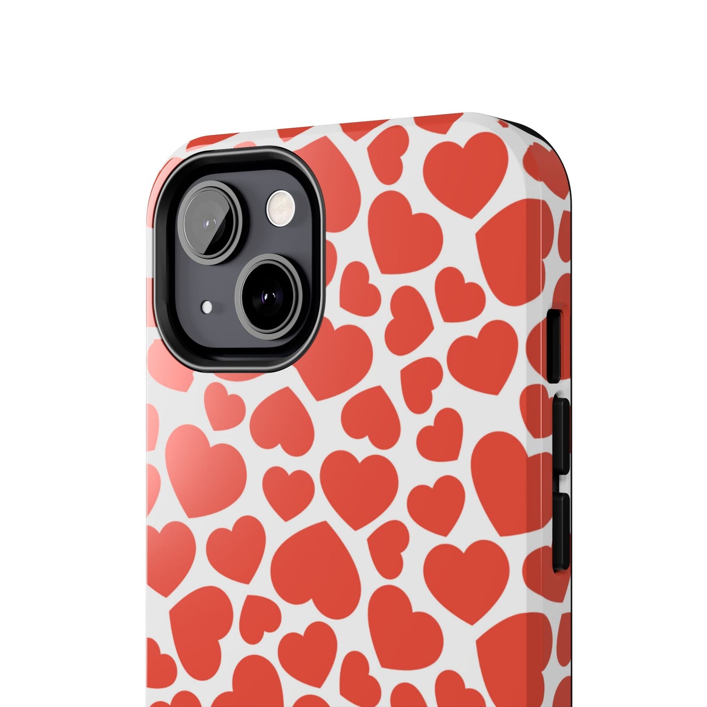 Playful White Hearts on Red iPhone Case - BOGO Cases