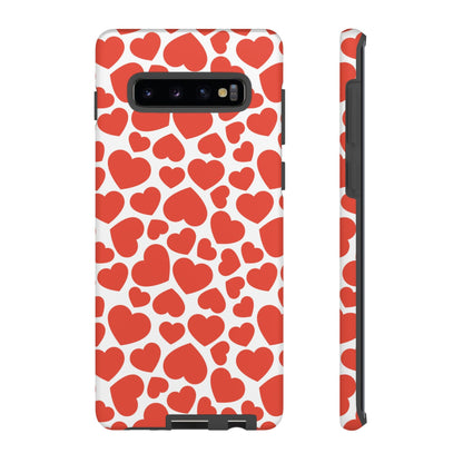 Playful White Hearts on Red Samsung Case - BOGO Cases