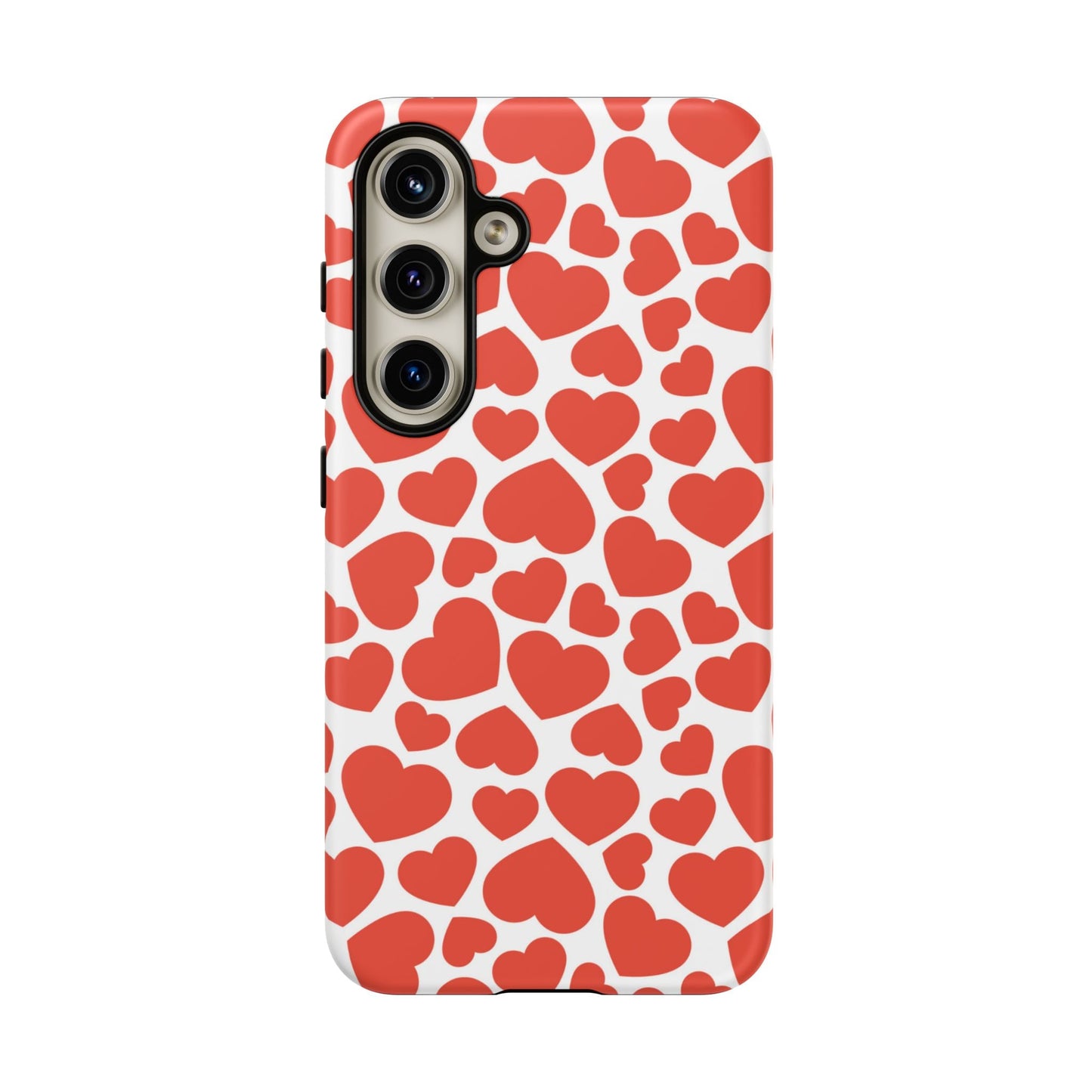 Playful White Hearts on Red Samsung Case - BOGO Cases