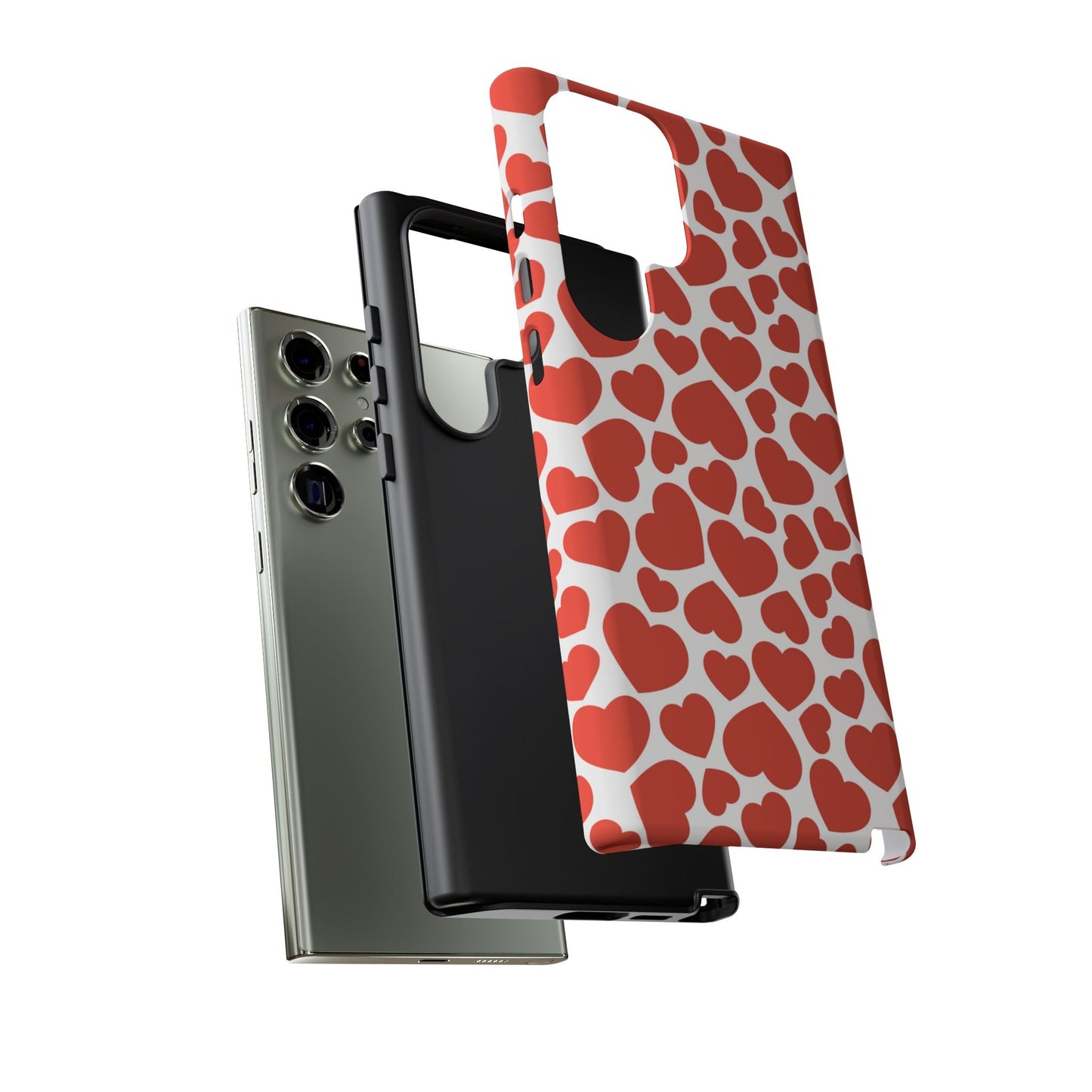 Playful White Hearts on Red Samsung Case - BOGO Cases