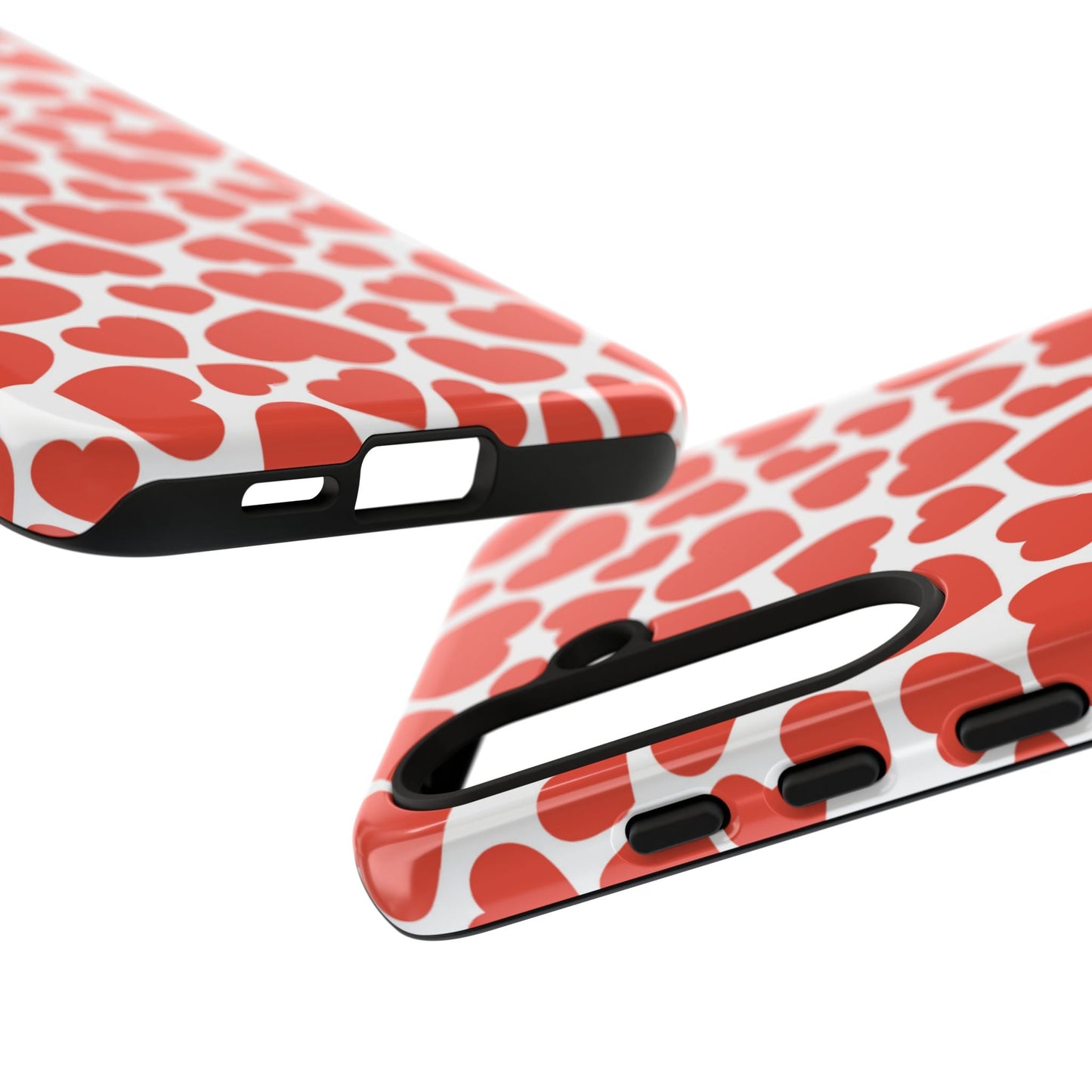 Playful White Hearts on Red Samsung Case - BOGO Cases