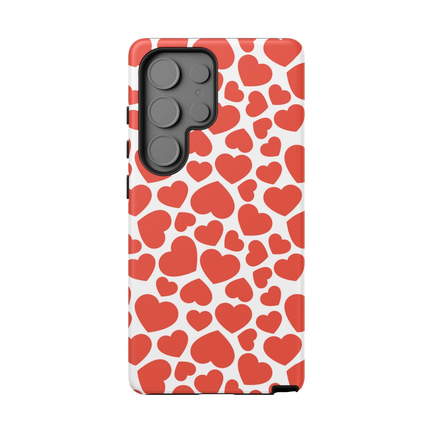 Playful White Hearts on Red Samsung Case - BOGO Cases