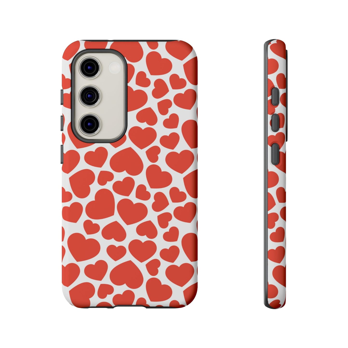 Playful White Hearts on Red Samsung Case - BOGO Cases
