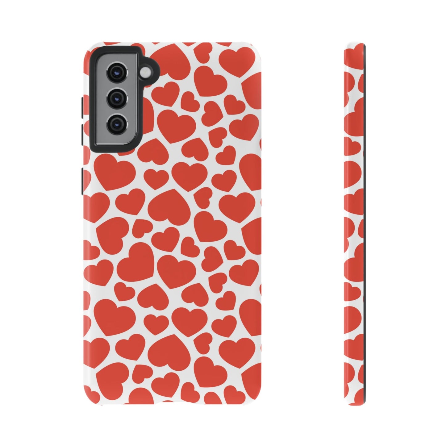 Playful White Hearts on Red Samsung Case - BOGO Cases