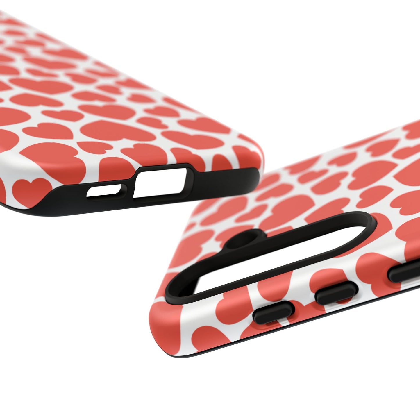 Playful White Hearts on Red Samsung Case - BOGO Cases