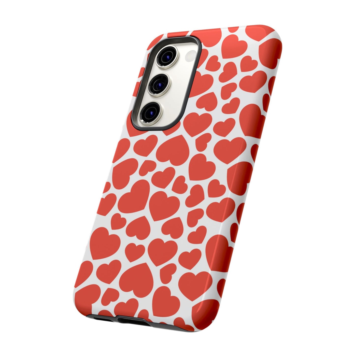 Playful White Hearts on Red Samsung Case - BOGO Cases