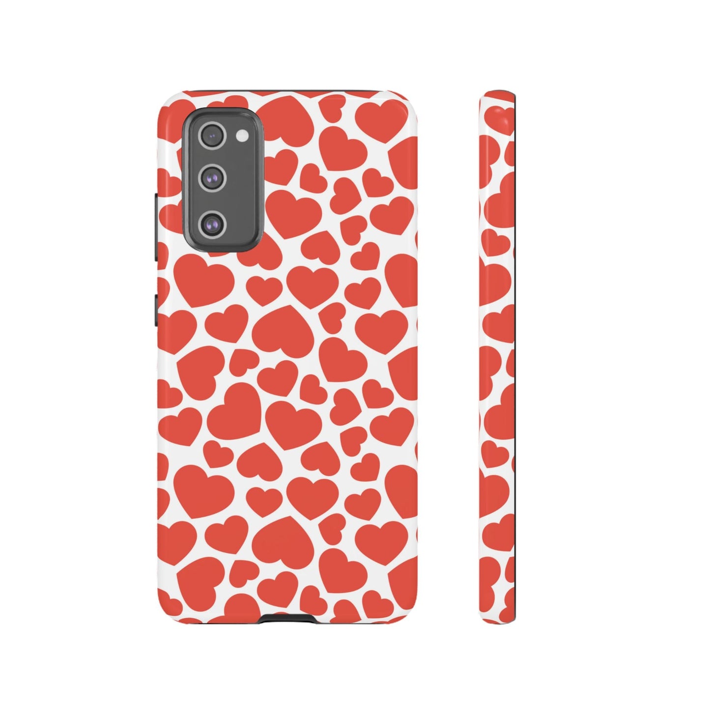 Playful White Hearts on Red Samsung Case - BOGO Cases