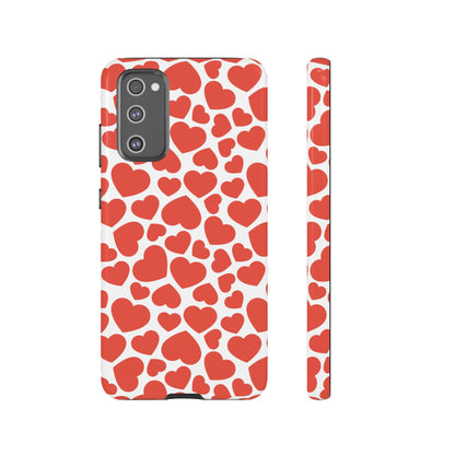 Playful White Hearts on Red Samsung Case - BOGO Cases