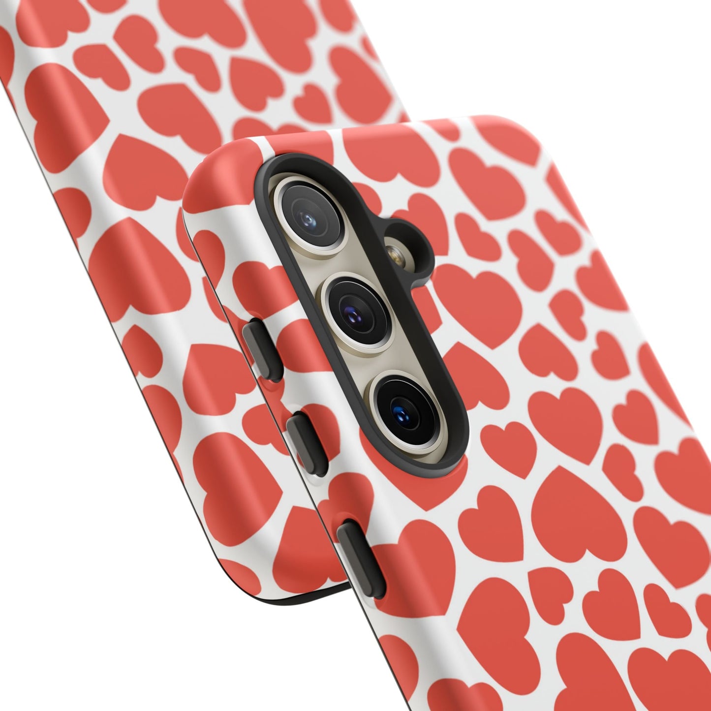 Playful White Hearts on Red Samsung Case - BOGO Cases