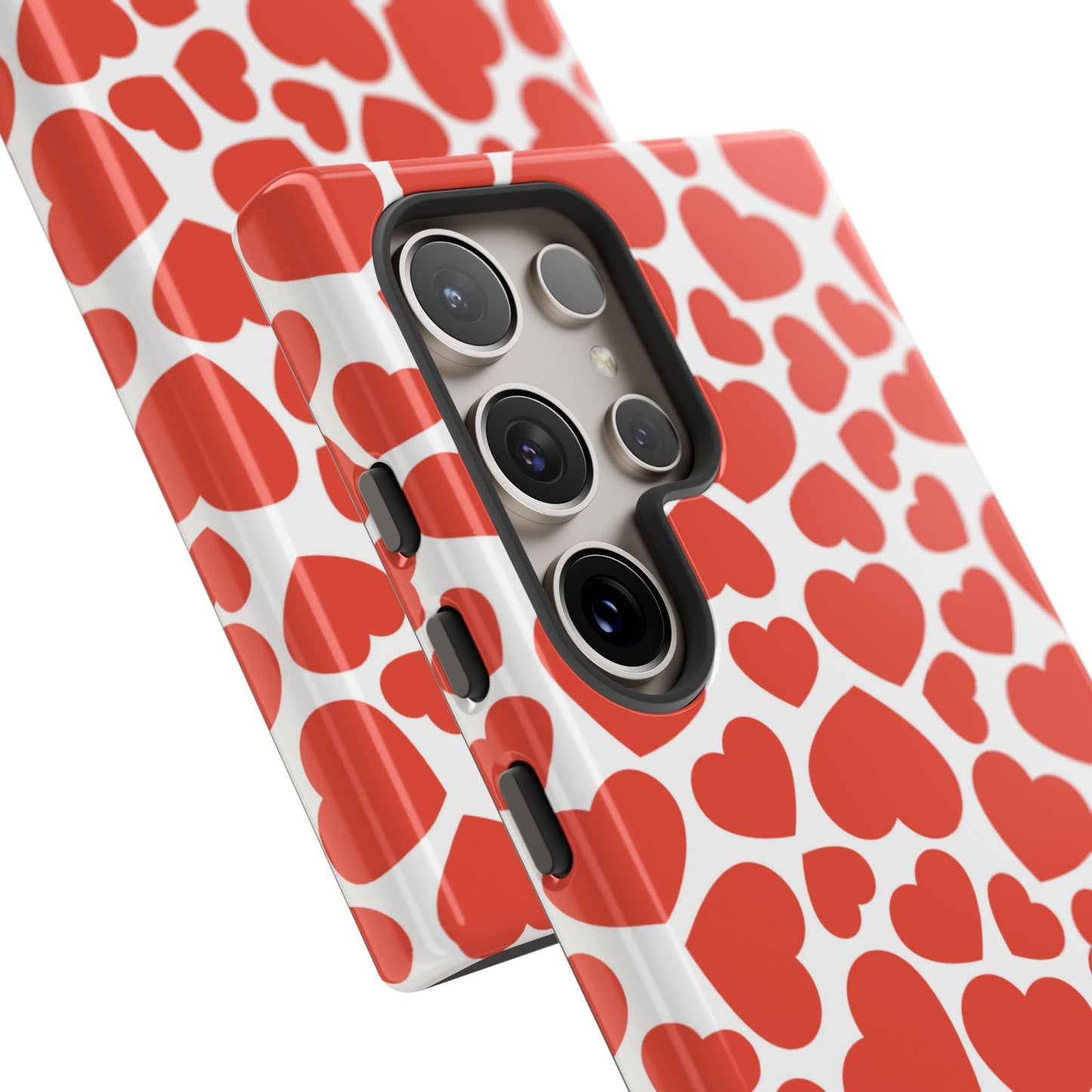 Playful White Hearts on Red Samsung Case - BOGO Cases